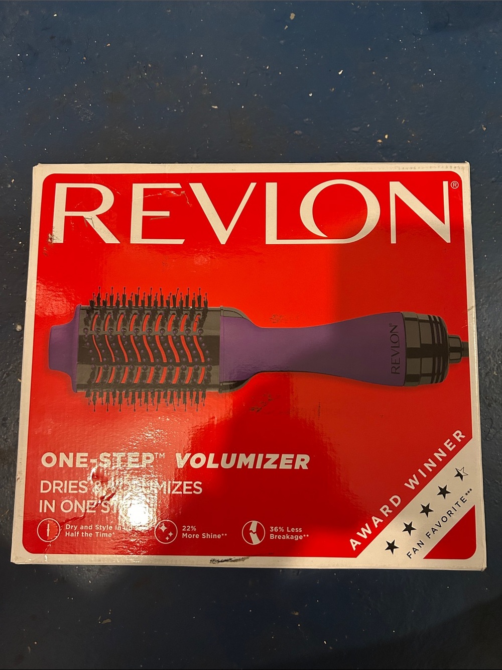 BRAND NEW-NEVER USED- Revlon One-Step Volumizer Hair Brush - Purple and Black